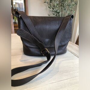 Coach Vintage Dark Brown Pebble Leather #4903 Sonoma Flap Crossbody Handbag